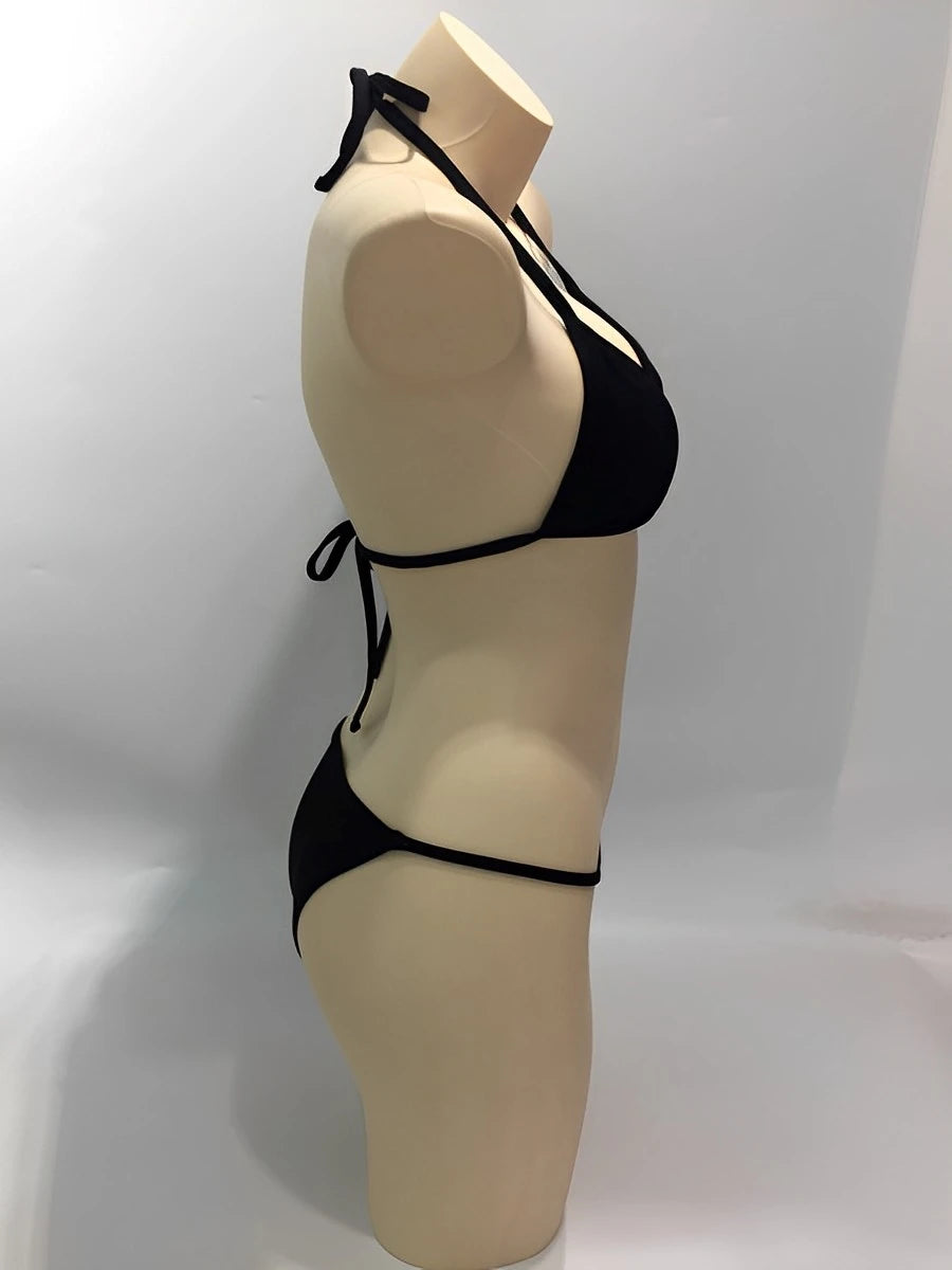 Tie Front Bikini Set with Matching Cover-Up Skirt