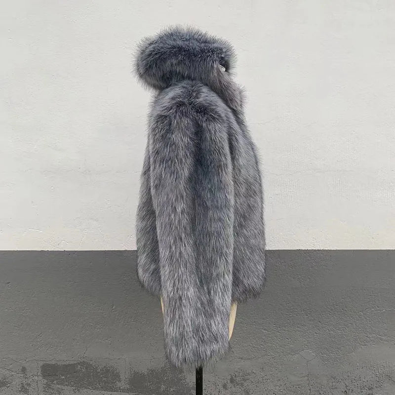 Silver Frost Hooded Coat
