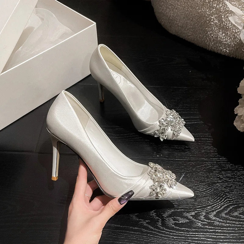Rhinestone Embellished Stiletto Heels