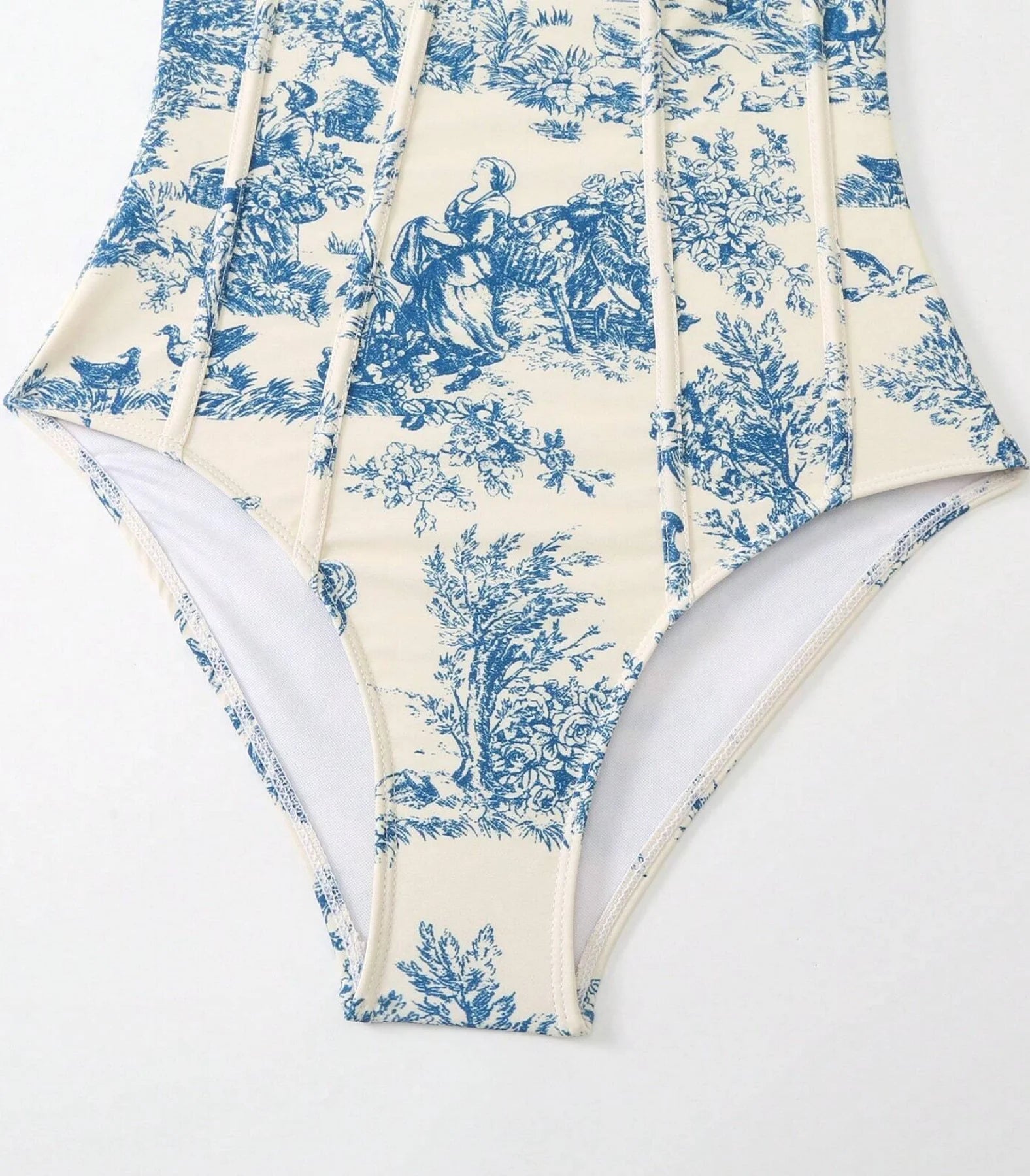 Printed Spaghetti Strap Bodysuit