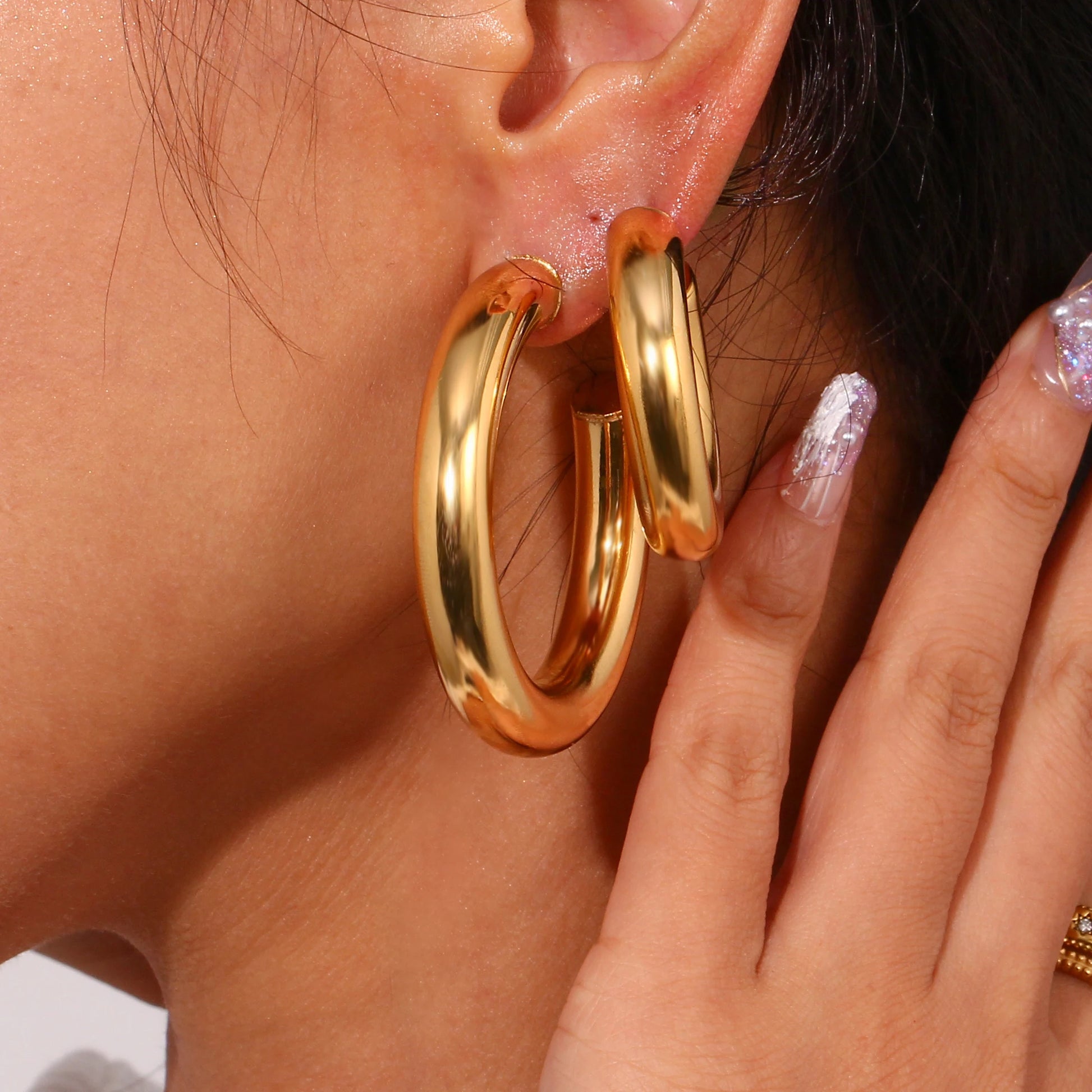 Bold Gold Hoop Earrings
