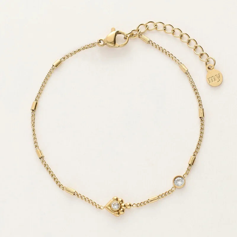 Dainty Charm Chain Bracelet Set