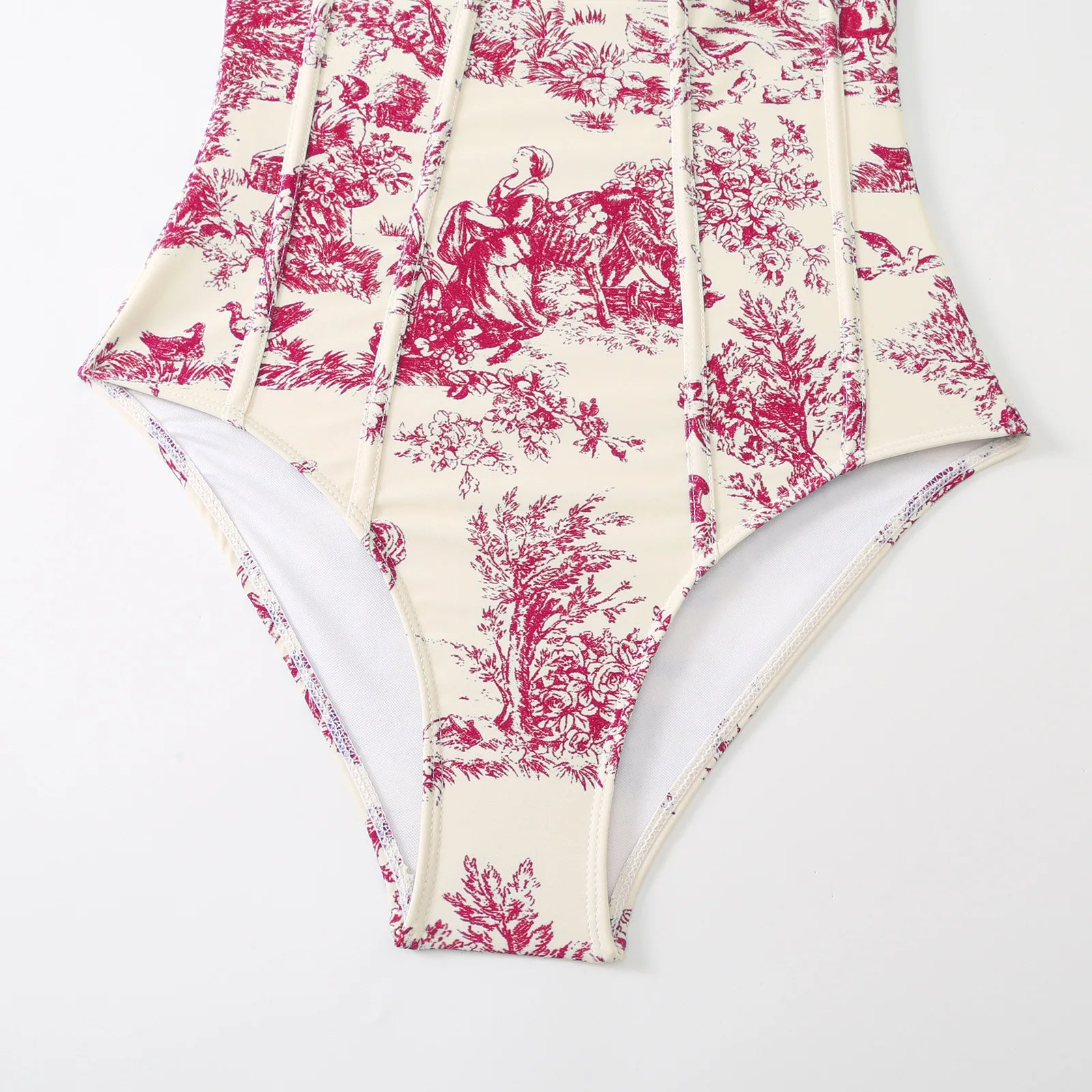 Printed Spaghetti Strap Bodysuit