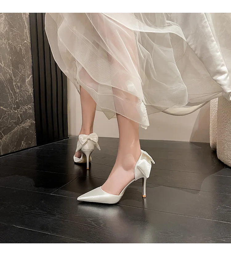 Bow Detail Stiletto Pumps
