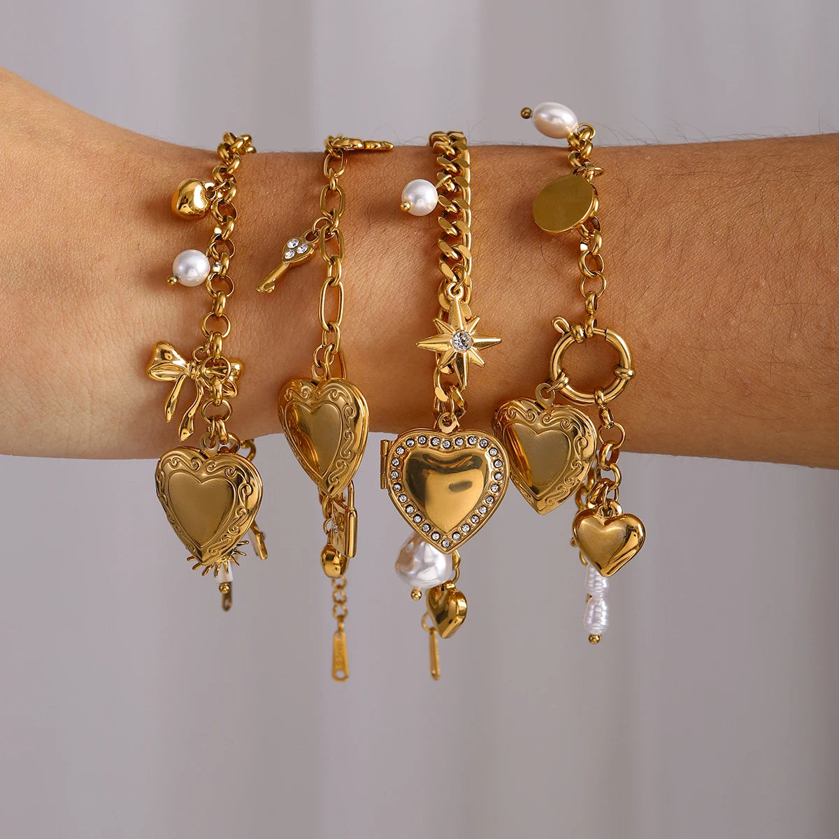 Heart Charm Bracelet