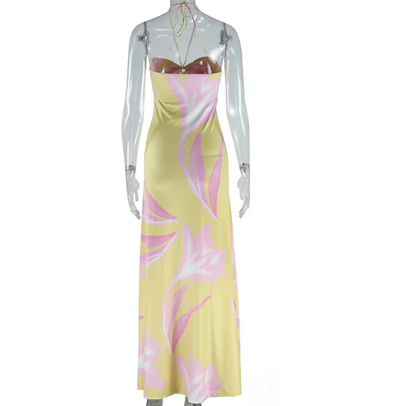 Yellow Strapless Maxi Dress