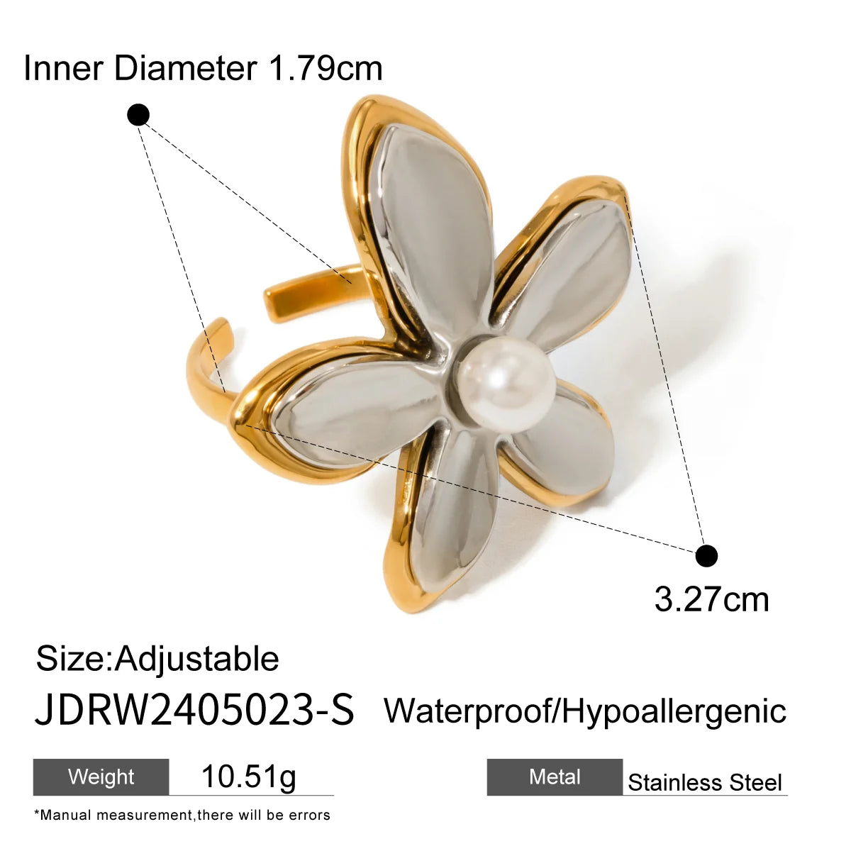 Pearl Petal Bloom Statement Ring