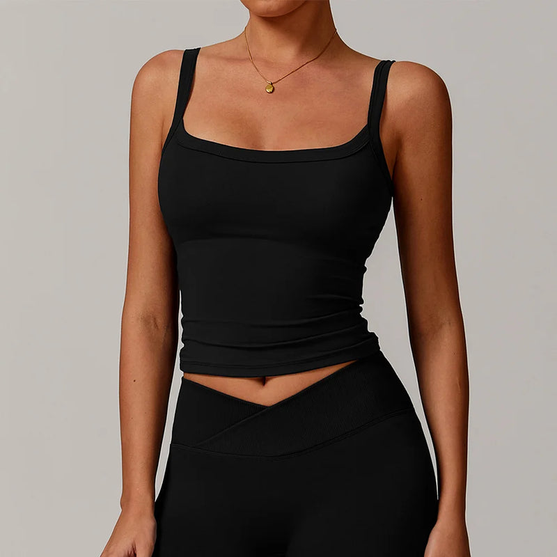 Square Neck Active Tank Top
