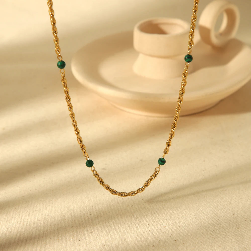 Rope Chain Beaded Necklace