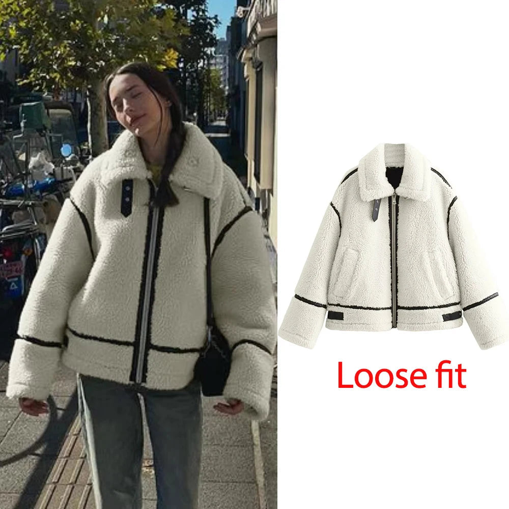 Oversized Sherpa Zip Jacket
