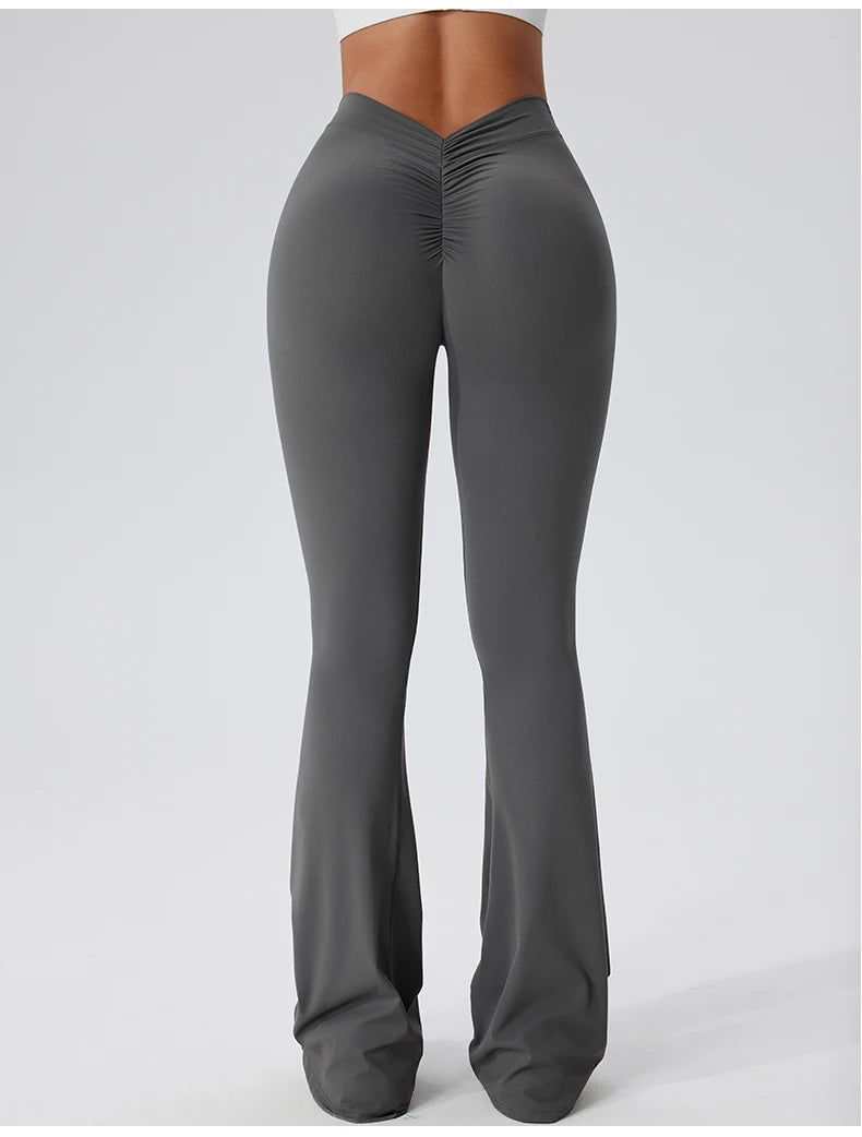 High-Waisted Flared Yoga Leggings