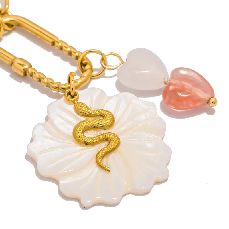 Snake Love Stone Necklace