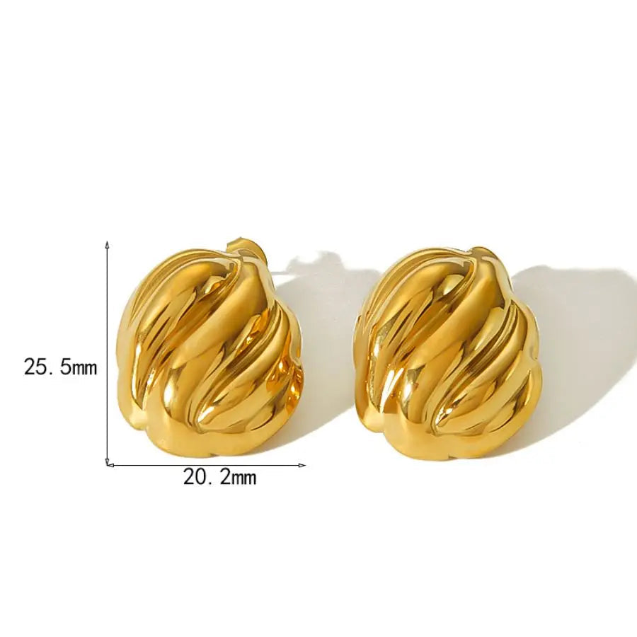 Retro Sculpted Statement Earrings