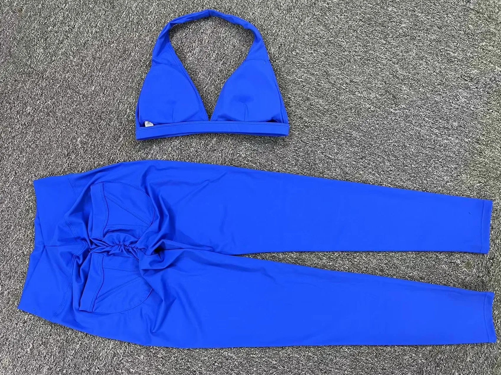 Twist-Front Halter Leggings Set