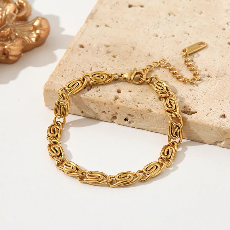 Bold Link Chain Necklace & Bracelet Set