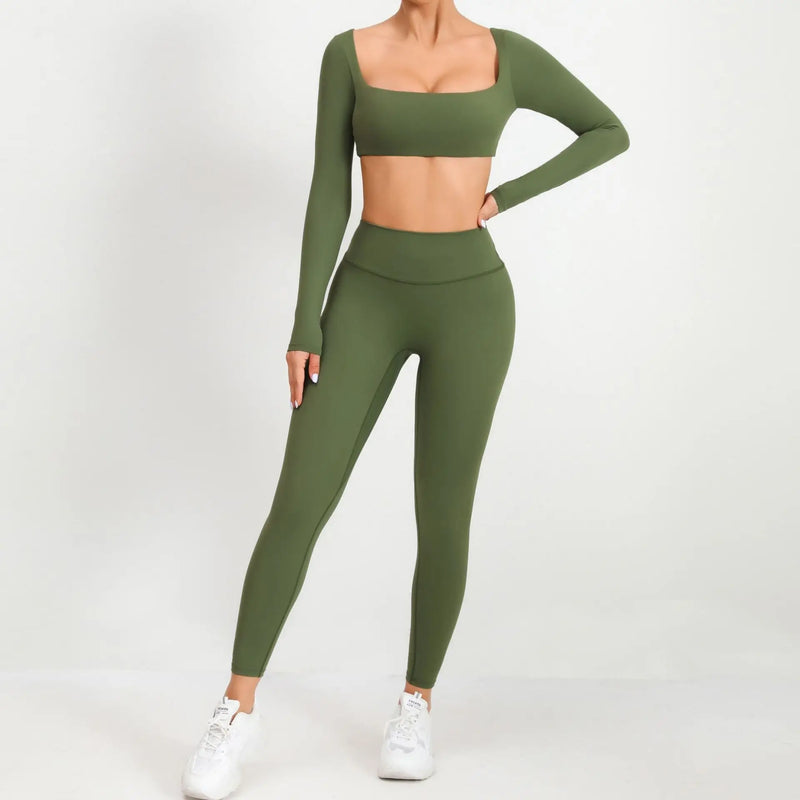 Seamless Long Sleeve Workout Set