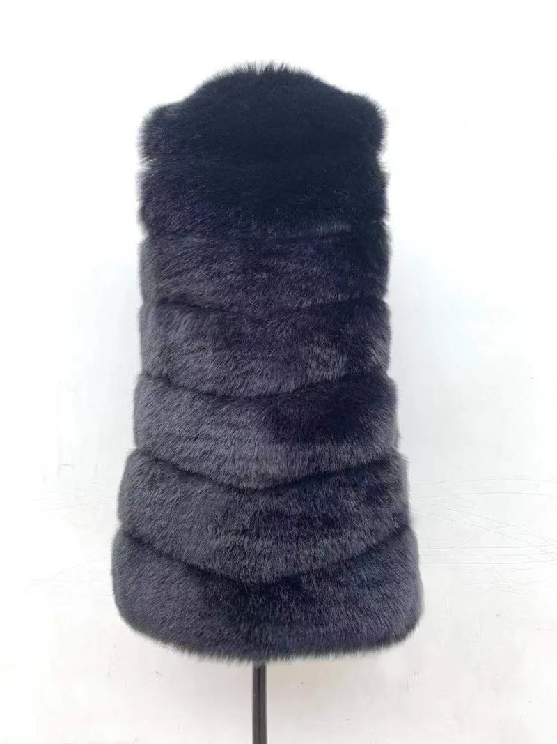 Luxe Cascade Fox Fur Vest