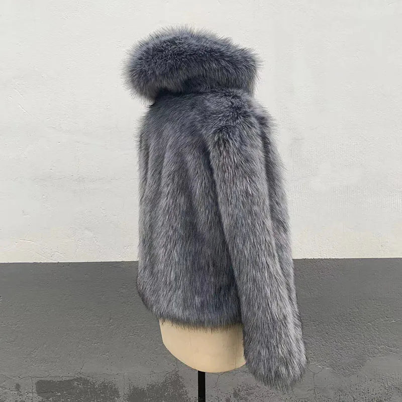 Silver Frost Hooded Coat