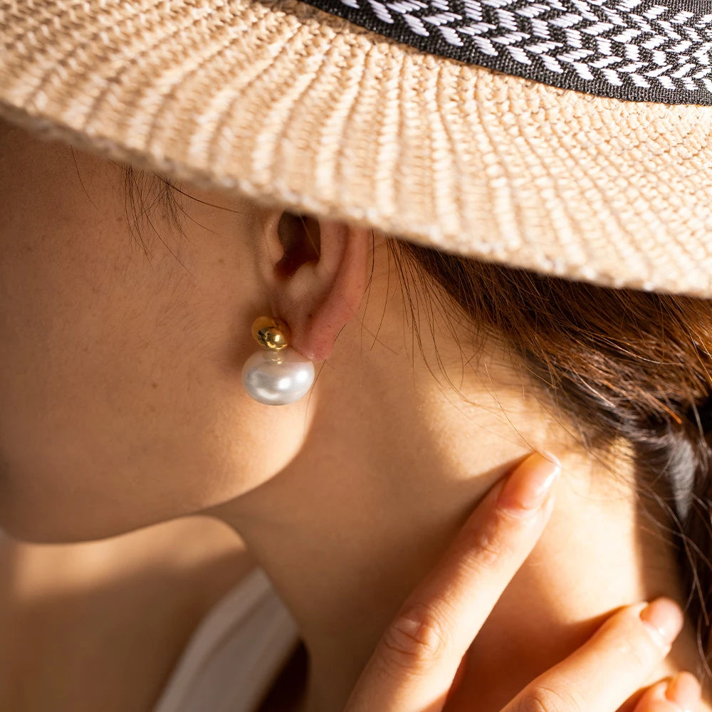 Classic Pearl Stud Earrings