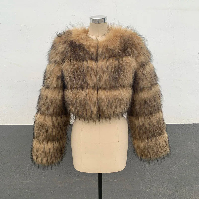 Luxe Crop Fur Jacket