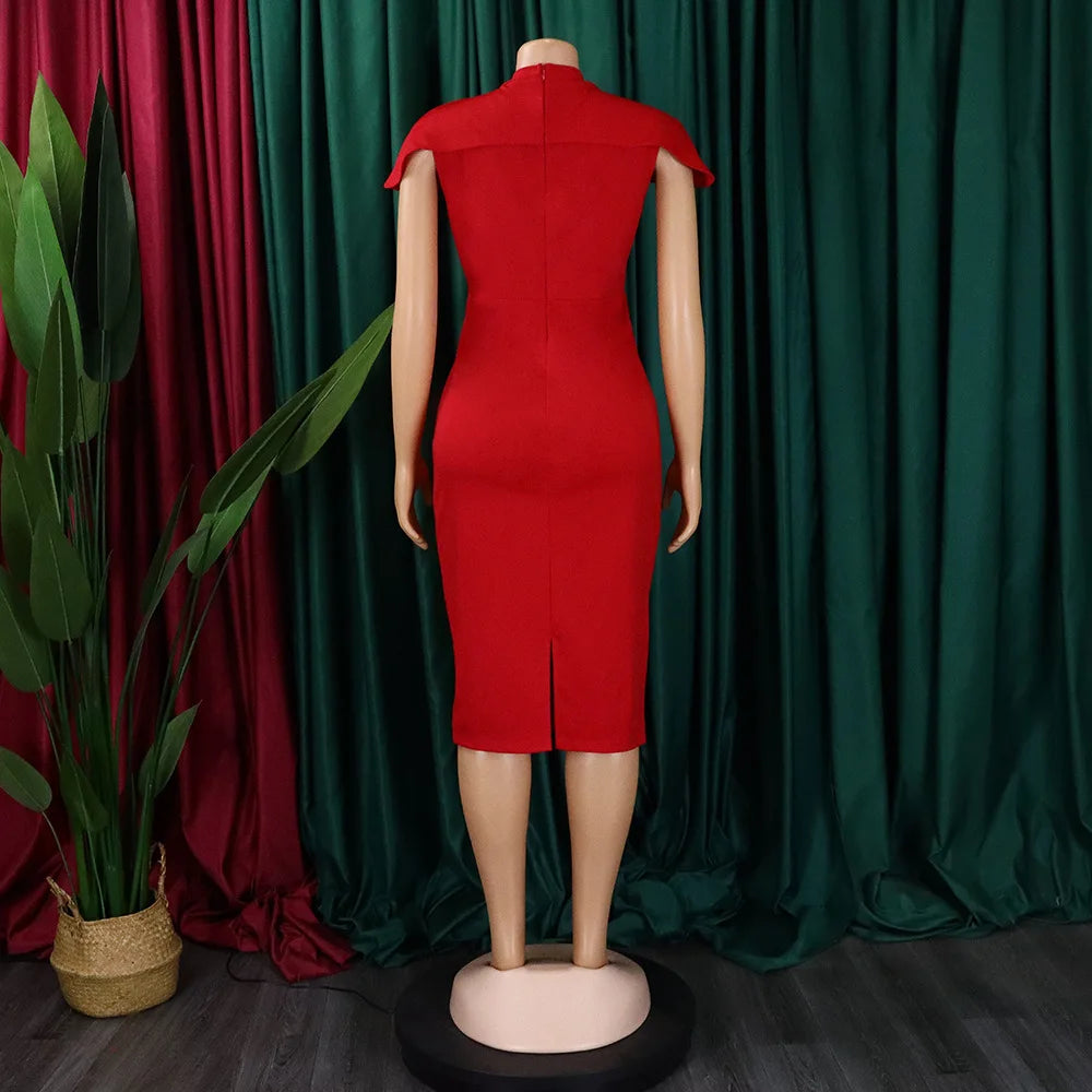 Chic Black Midi Pencil Dress