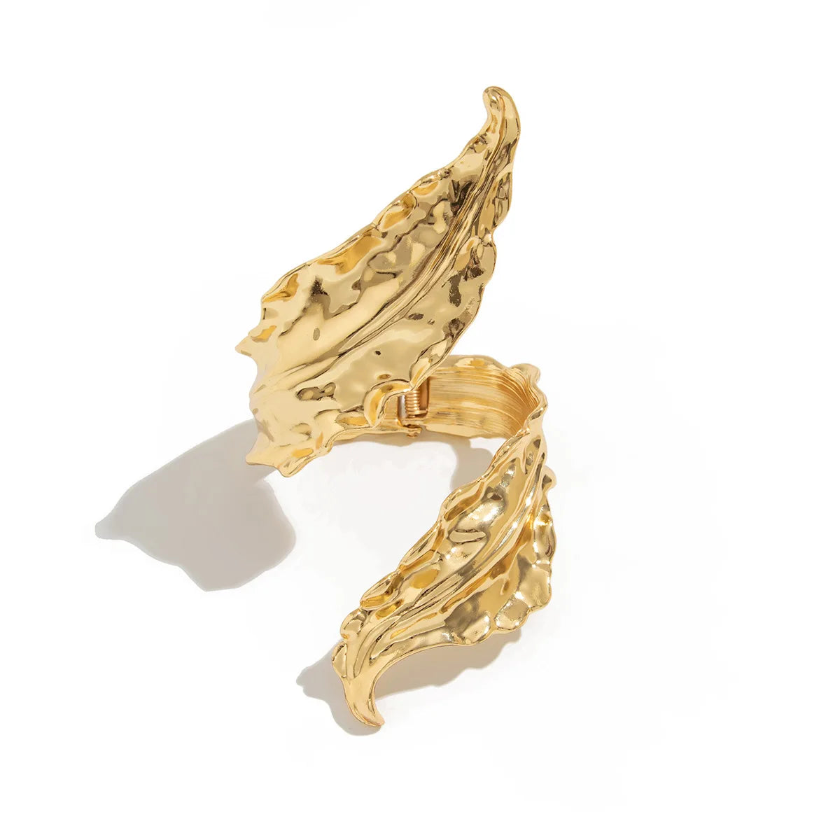 Sculpted Leaf Cuff Bracelet