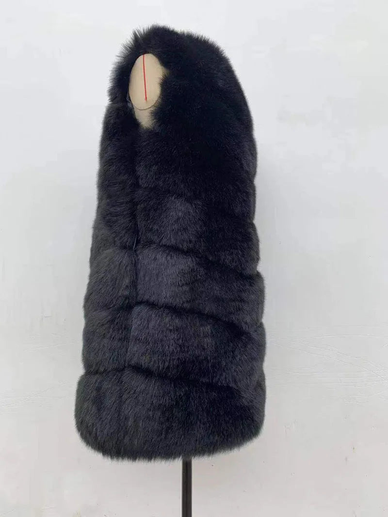 Luxe Cascade Fox Fur Vest