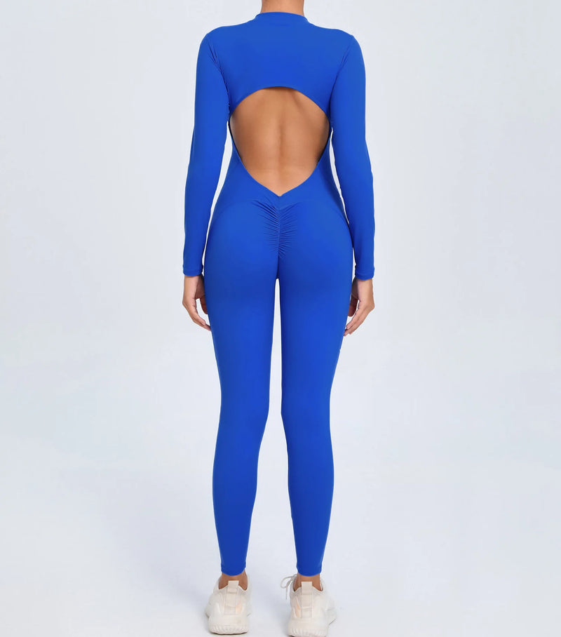 Backless SculptFit Long Sleeve Jumpsuit