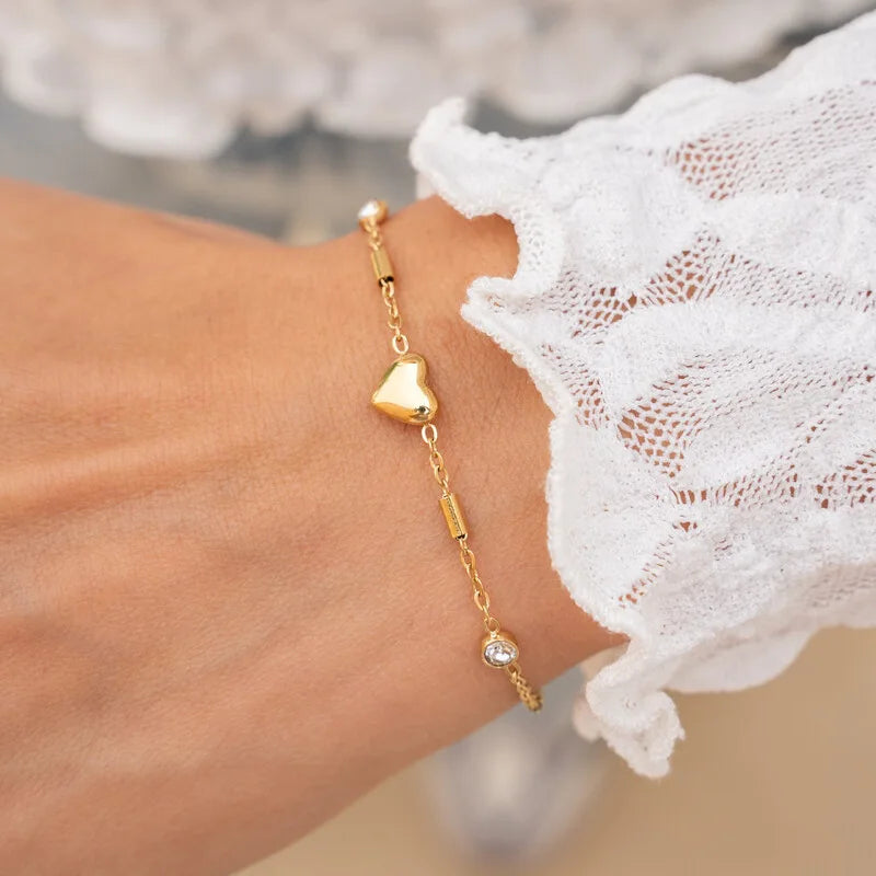 Dainty Charm Chain Bracelet Set