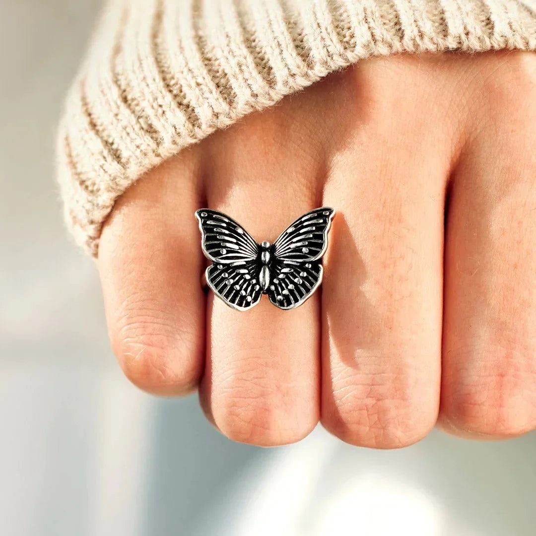 Vintage Butterfly Statement Ring