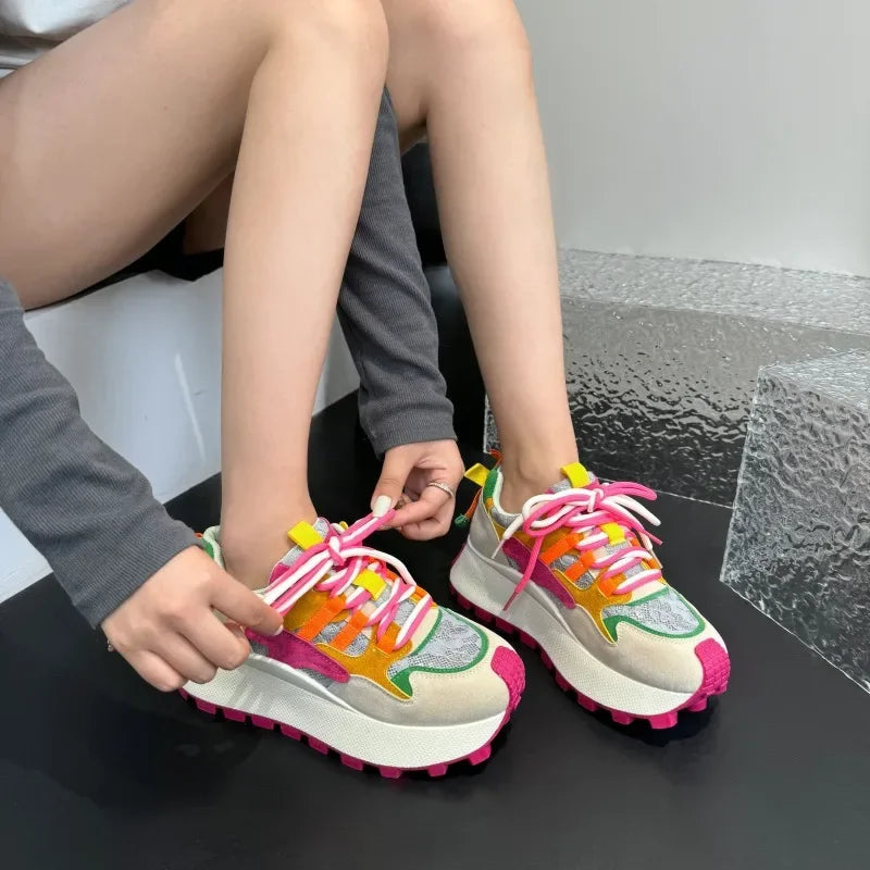 Chunky Retro Colorblock Sneakers