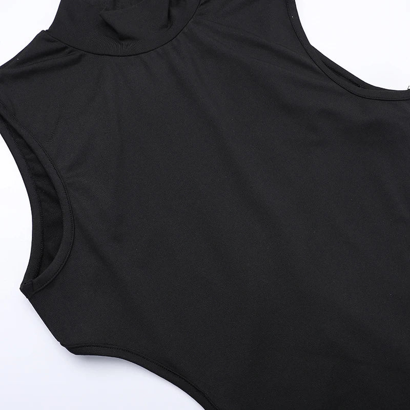 Midnight Allure Lace-Up Dress