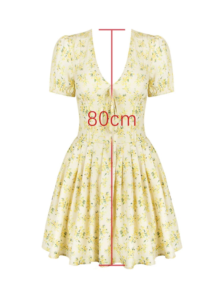 Floral Puff Sleeve Mini Dress