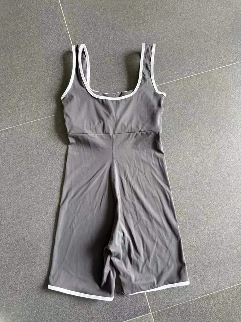 Square Neck Active Romper