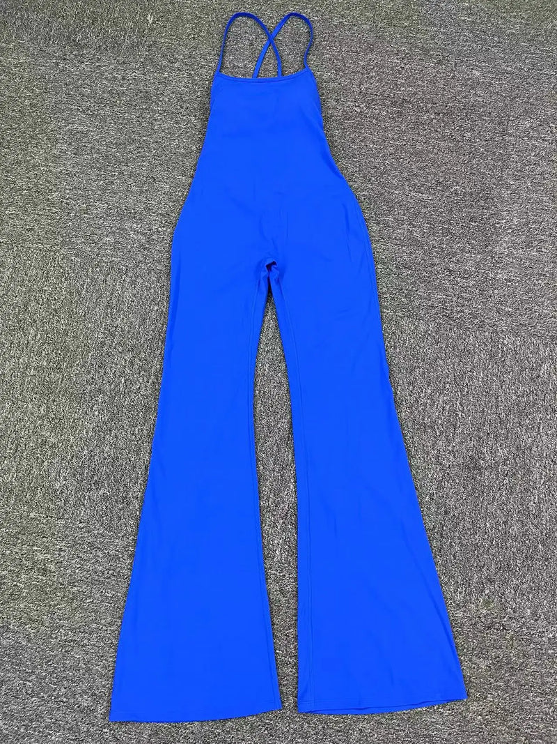 Sleek Noir Flare Jumpsuit