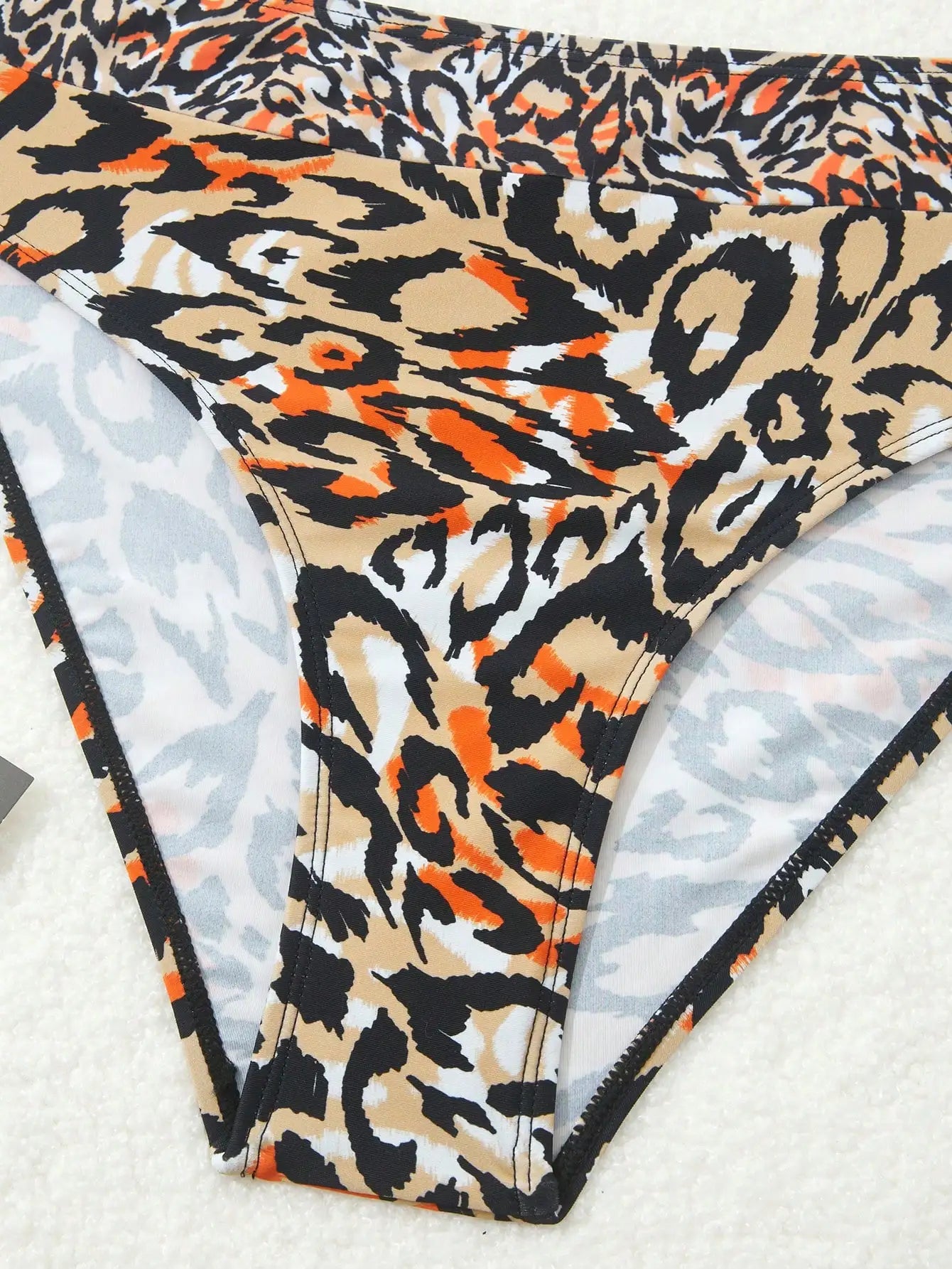 Leopard Print High-Waist Bikini Set