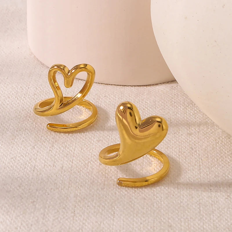 Open Heart Wrap Adjustable Ring