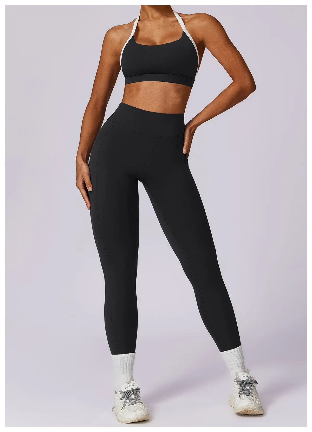 Square Neck Long Sleeve Leggings Set