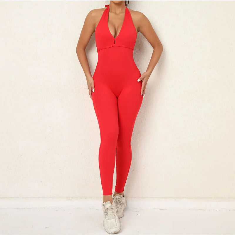 SculptFit Halter Jumpsuit