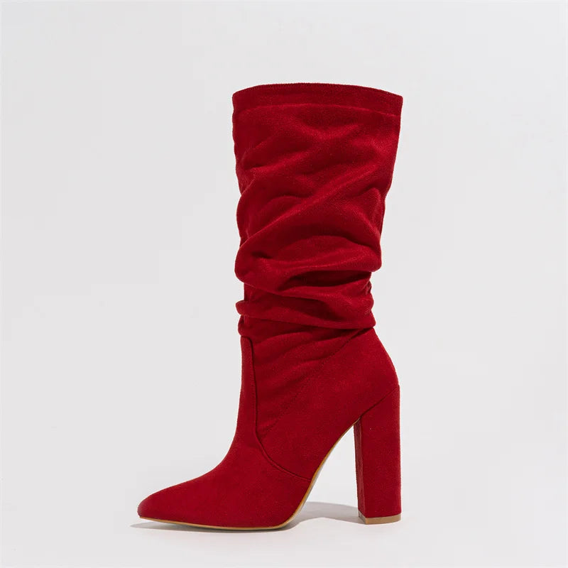 Slouchy Pointed-Toe Boots