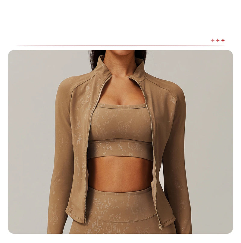 Activewear Zip-Up Jacket & Shorts Set