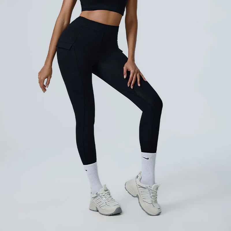 High-Waisted Cargo Workout Leggings