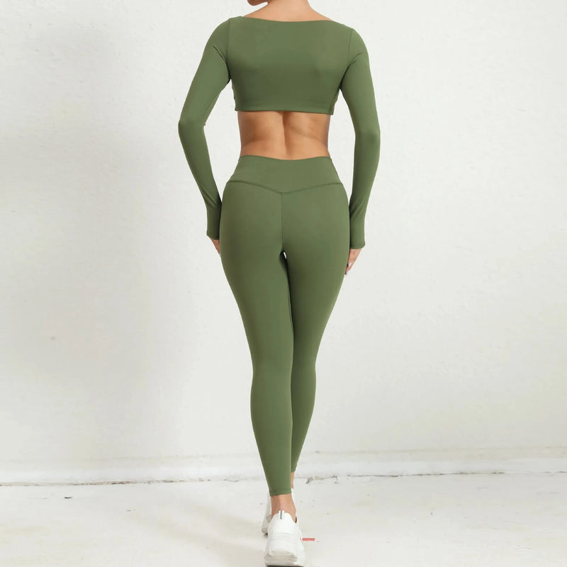 Seamless Long Sleeve Workout Set