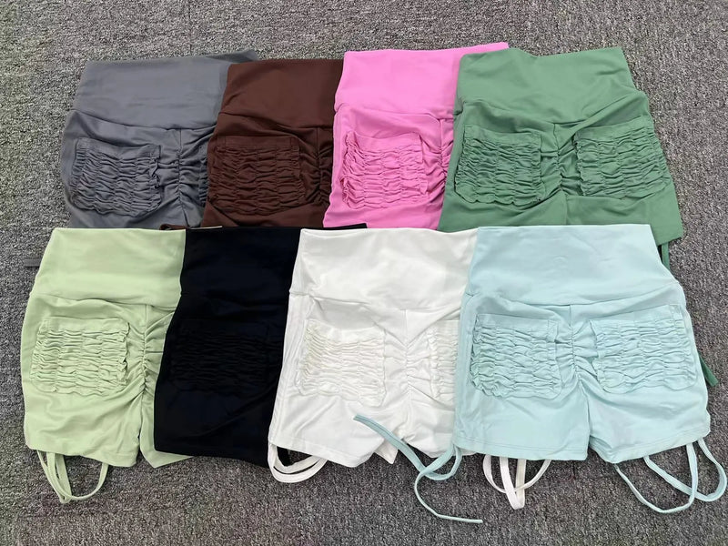 High Waist Scrunch Workout Shorts