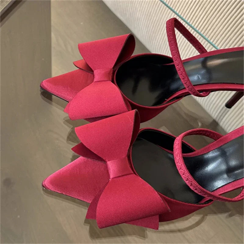Bow Detail Slip-On Heels