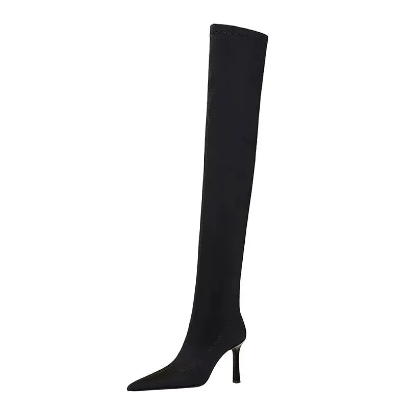 Elegant Ruched Mid-Calf Boots