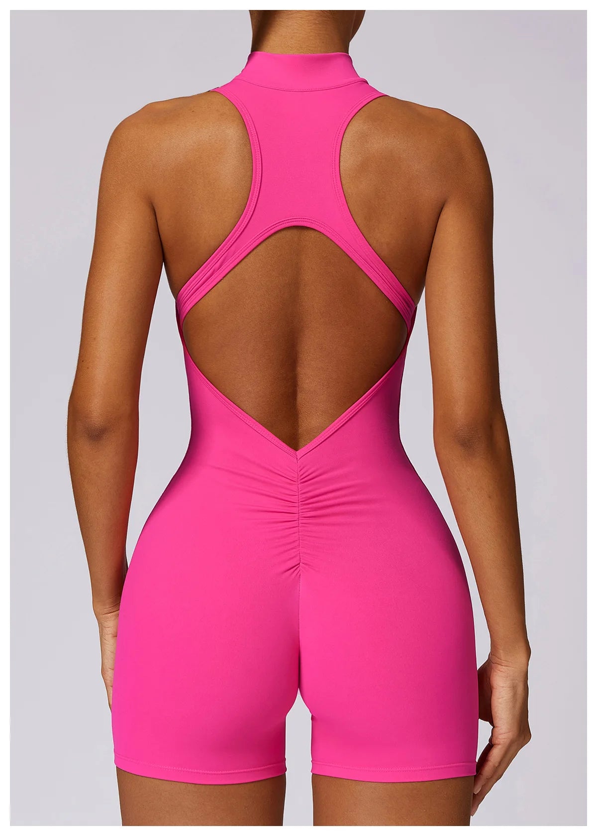 One Shoulder Biker Shorts Set