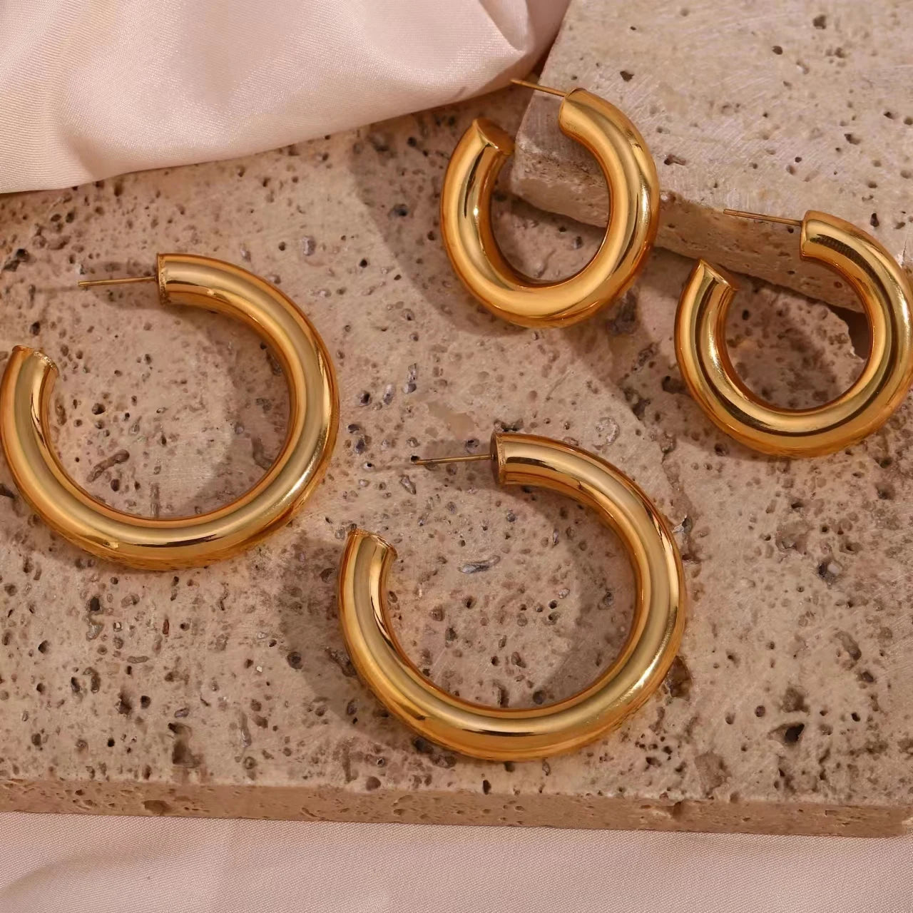 Bold Gold Hoop Earrings