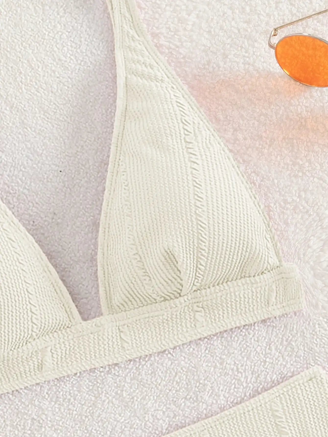 Textured High Waist Bikini Set