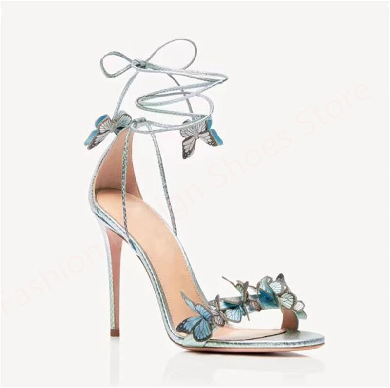 Butterfly Lace-Up Heels